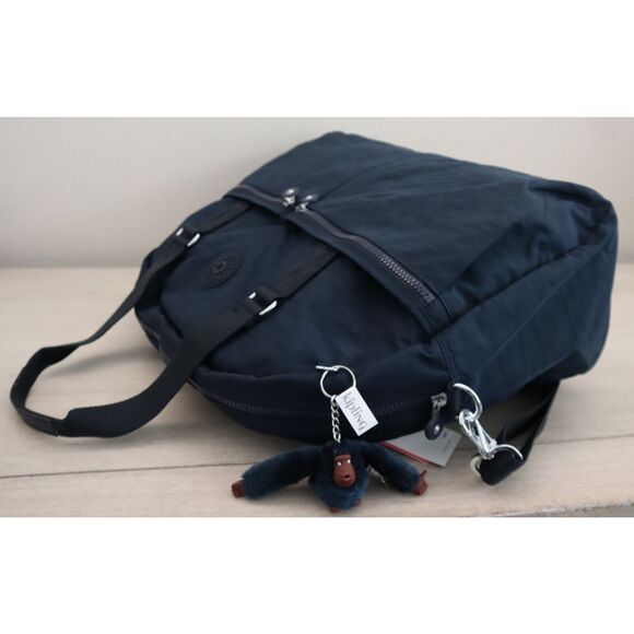 Kipling K15387-4DX Lg. True Blue Tonal Eugina Crossbody Satchel Travel Bag - Picture 5 of 13